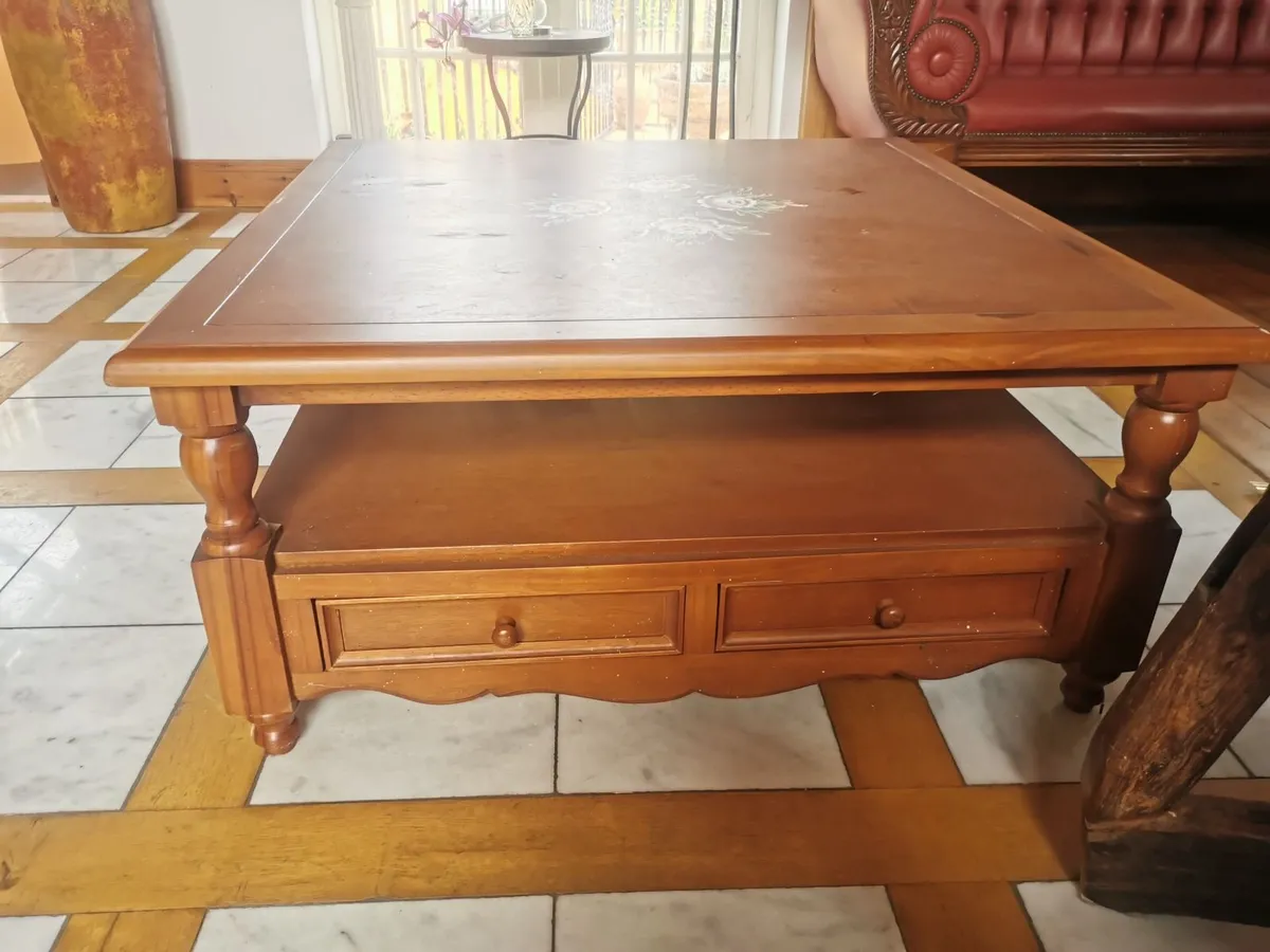Square hand painted Coffee Table - Image 3