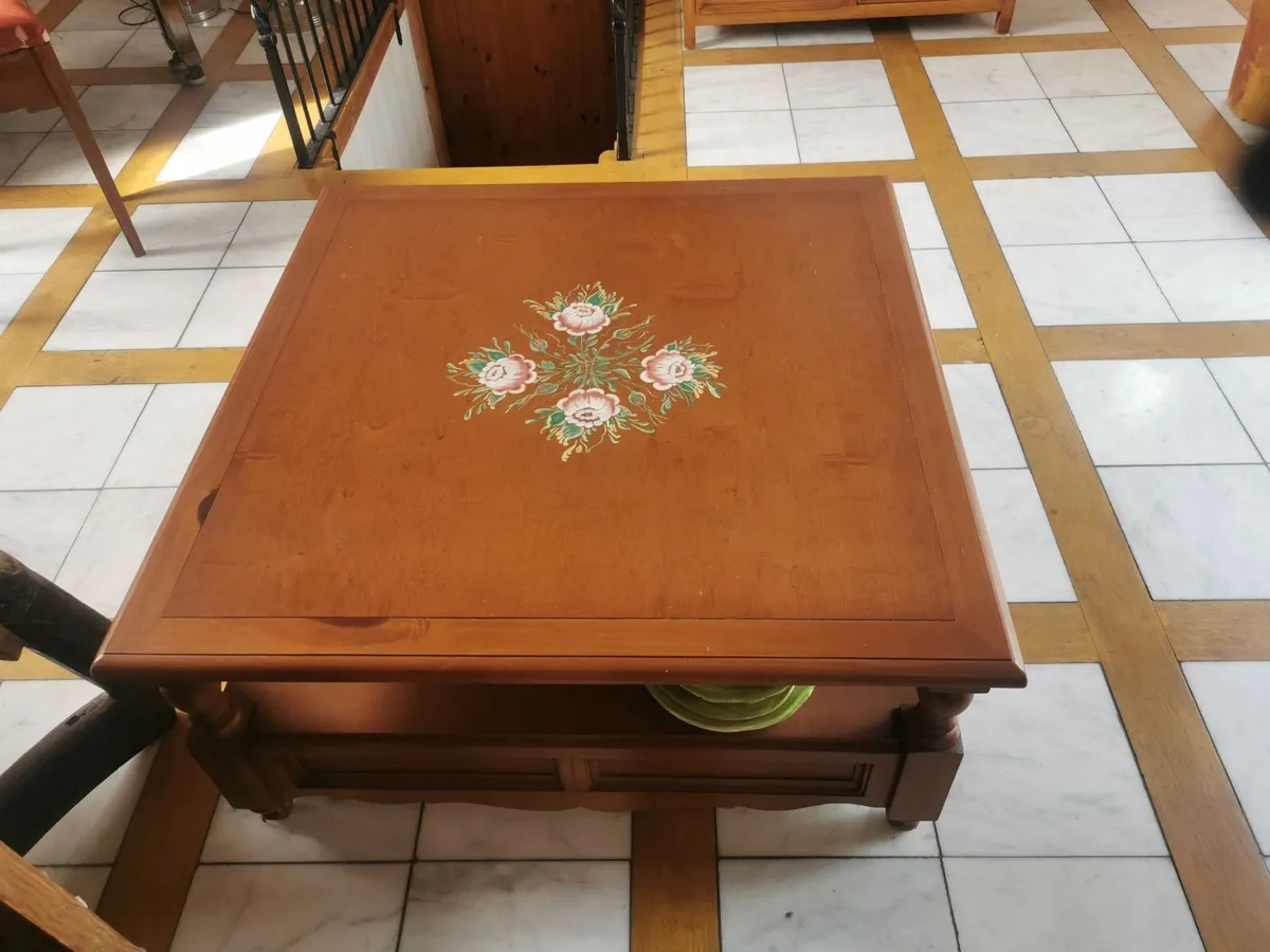 Square hand painted Coffee Table - Image 1