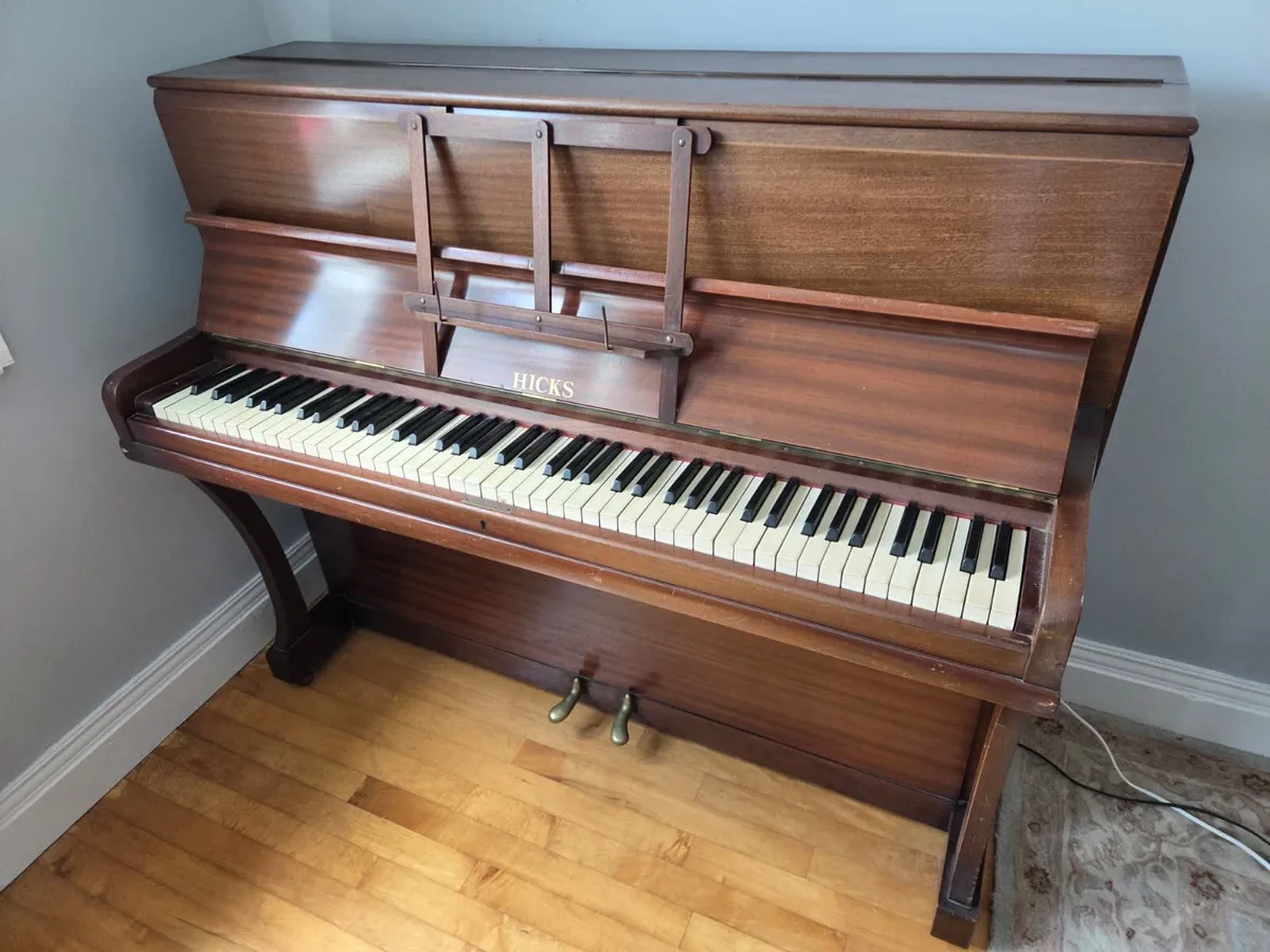 Antique Hicks Upright Piano - Image 3