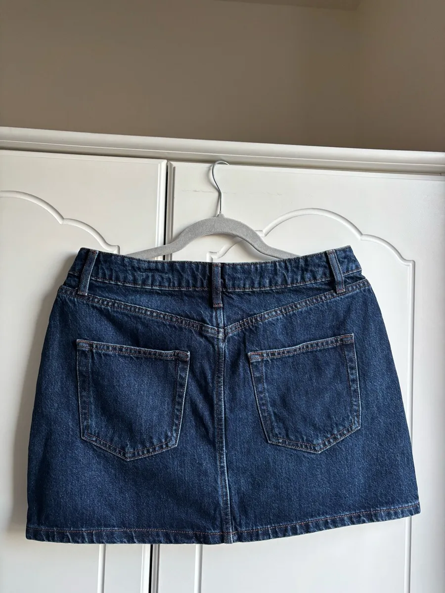 Primark Dark Blue Denim Mini Skirt - Image 3