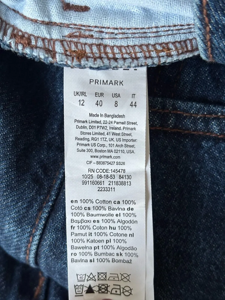 Primark Dark Blue Denim Mini Skirt - Image 4