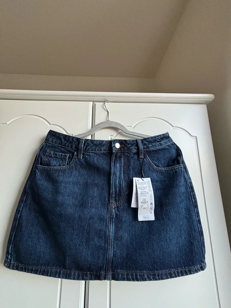 Primark Dark Blue Denim Mini Skirt - Image 1