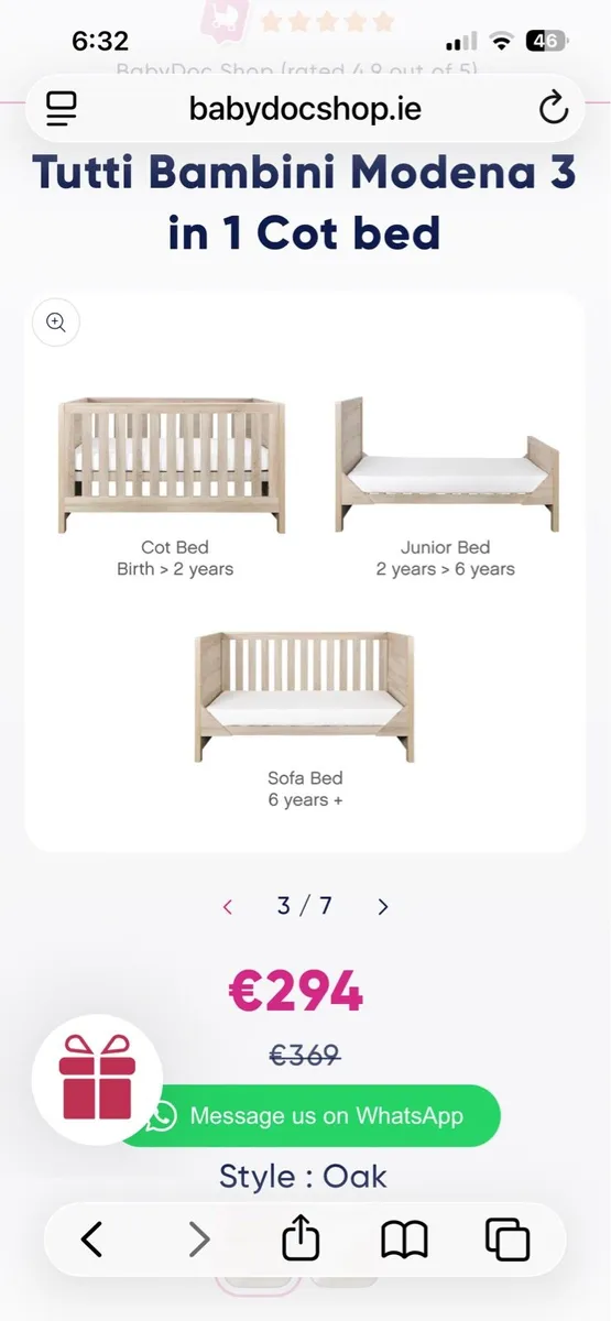 Cot bed - Image 4