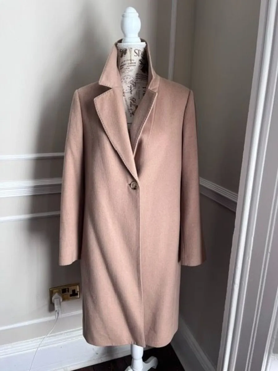 Jaeger Wool Blend Camel Coat - Image 4