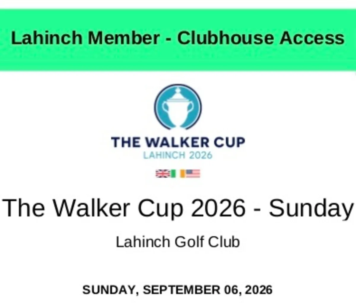 Walker Cup tickets - Image 2