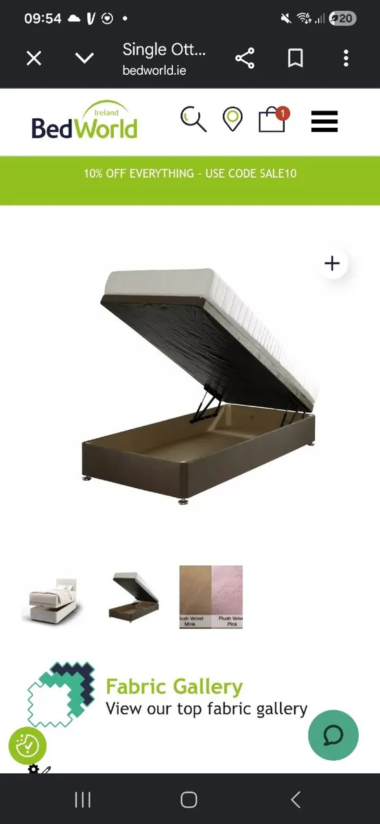 Single Ottoman Bed with Headboard. - Image 2