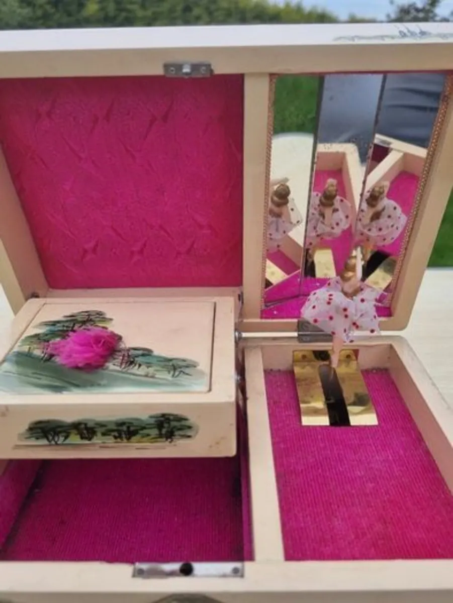 Antique Japanese music box with jewelry box - Image 3