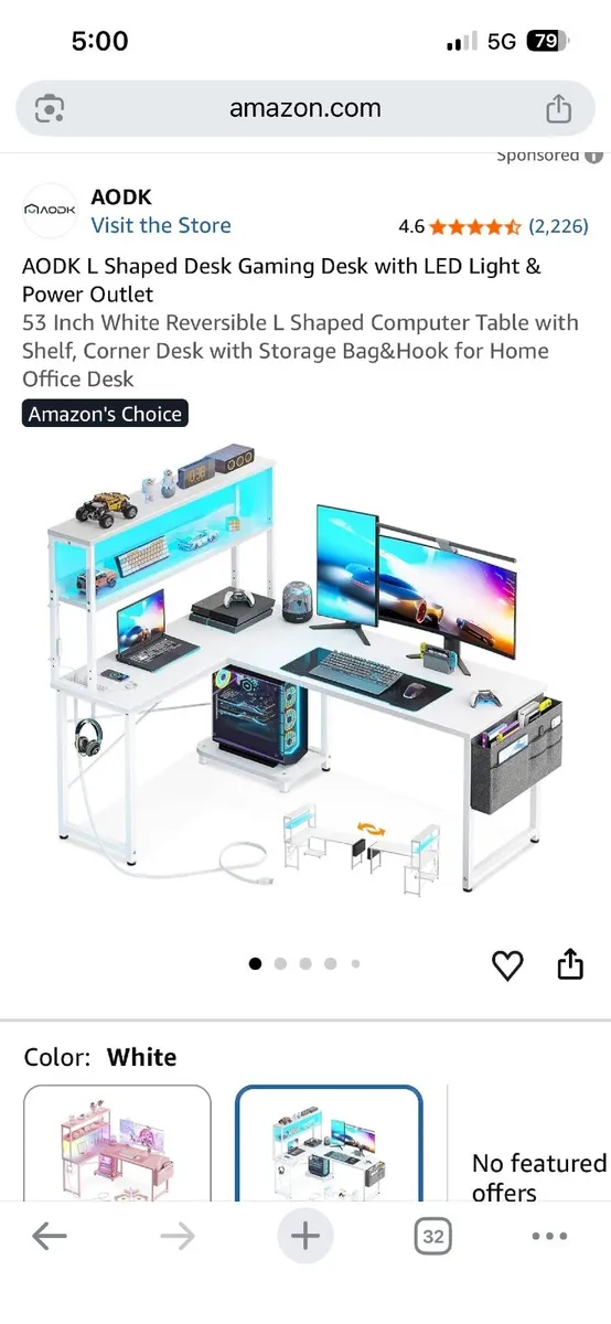 Gaming desk and chair  €120 - Image 1
