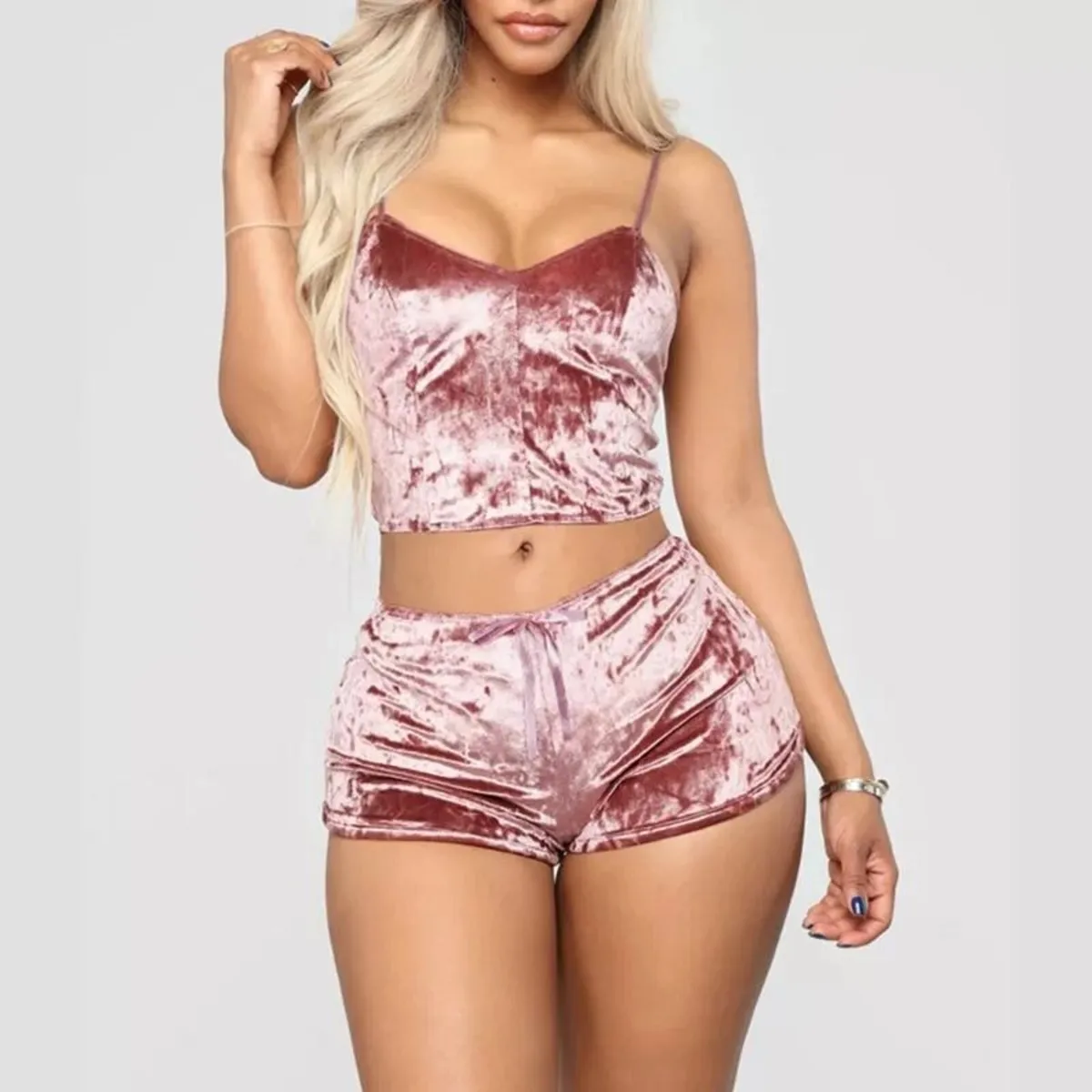 Velor pajamas short shorts - Image 1