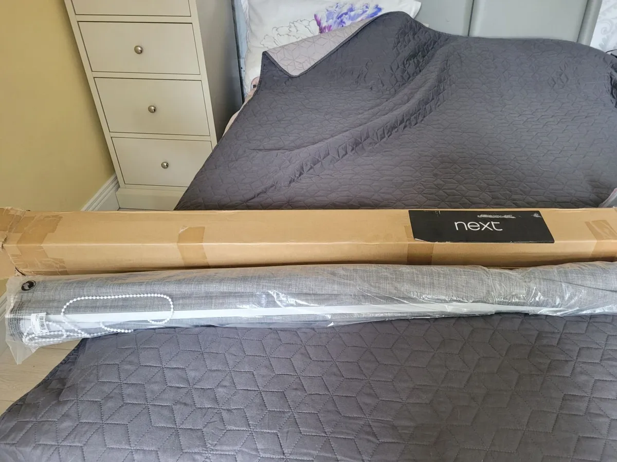 Grey Ready Made Blackout Roman Blind - Image 2