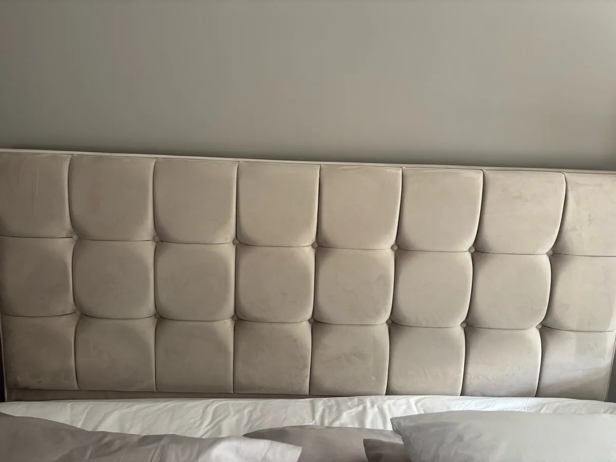 Super king bed frame and matching headboard - Image 4