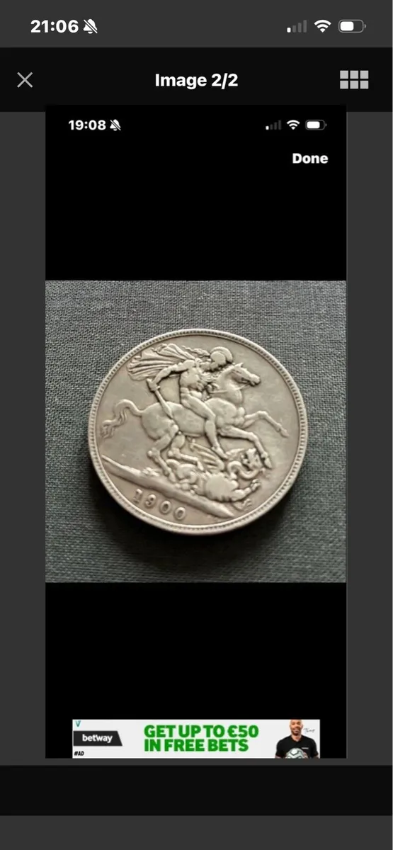 Rare Victoria 1900 Silver Crown LX111 - Image 1