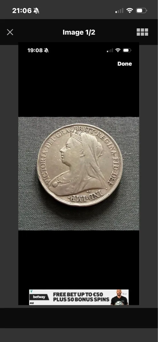 Rare Victoria 1900 Silver Crown LX111 - Image 2