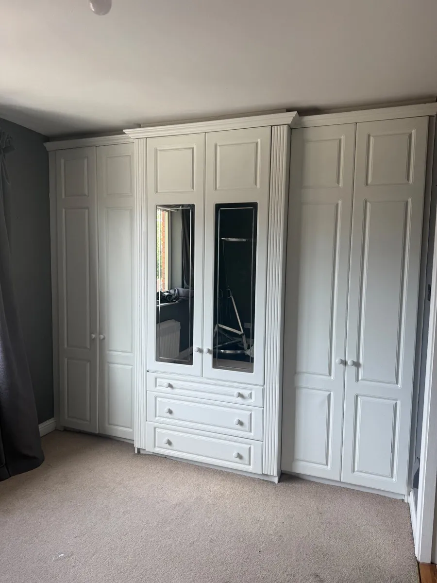 2 Built-in Wardrobes white - Image 1