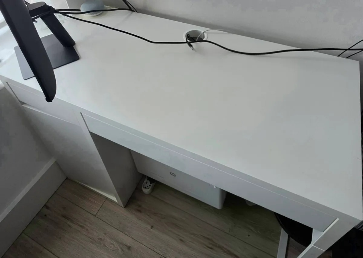 IKEA MICKE Desk with Storage - White - Image 2