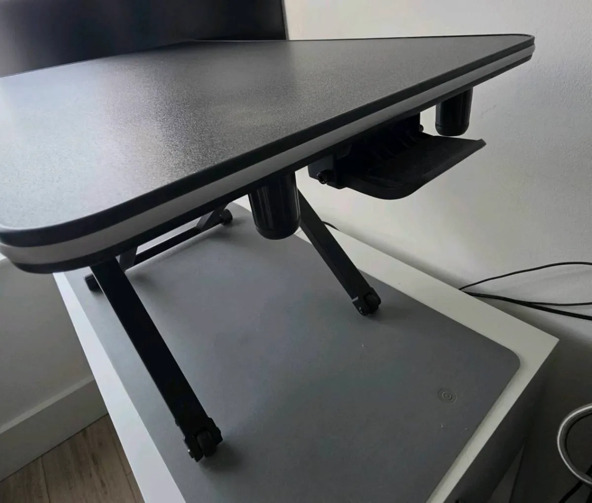 Adjustable Standing Desk Converter / Riser - Black - Image 1