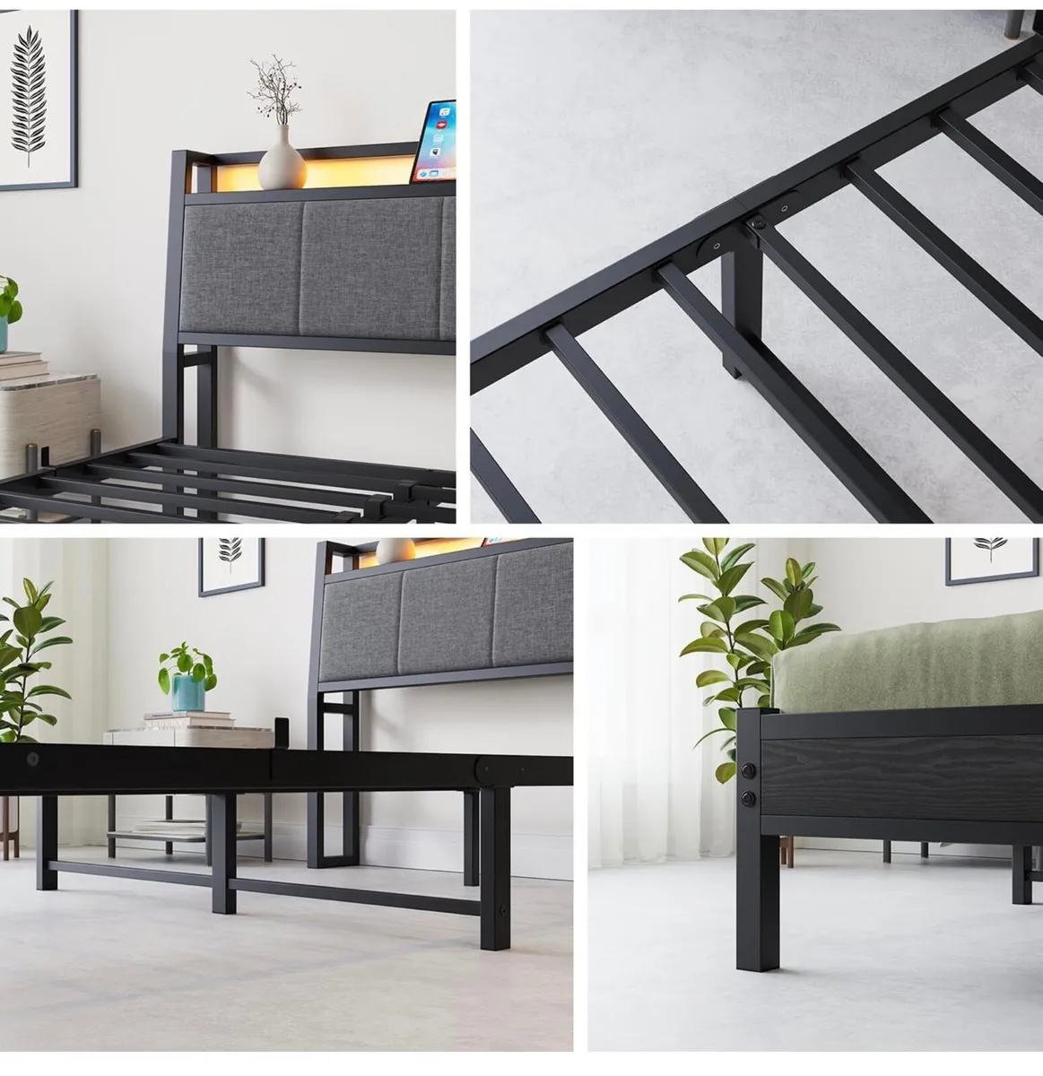 Double Bed Frame, 4FT6 Bed Frame Ergonomics Double - Image 4