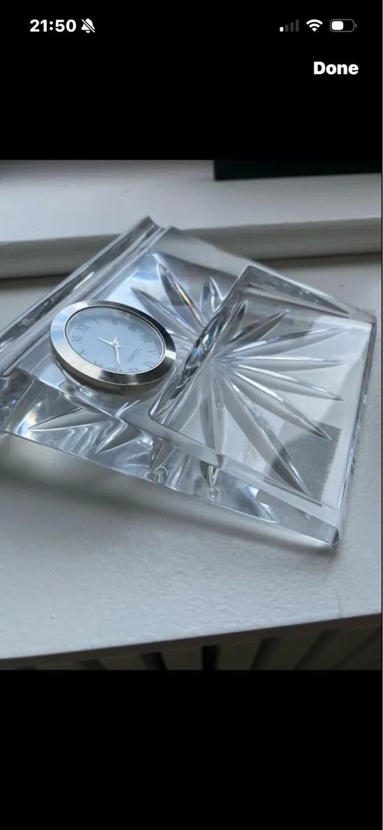Waterford Crystal Desk Clock Set - Image 2