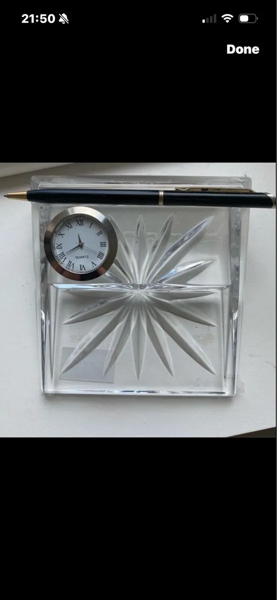 Waterford Crystal Desk Clock Set - Image 3