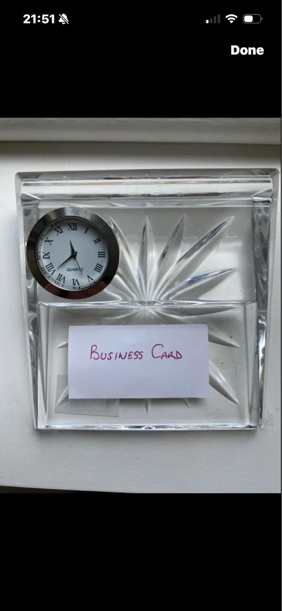 Waterford Crystal Desk Clock Set - Image 4