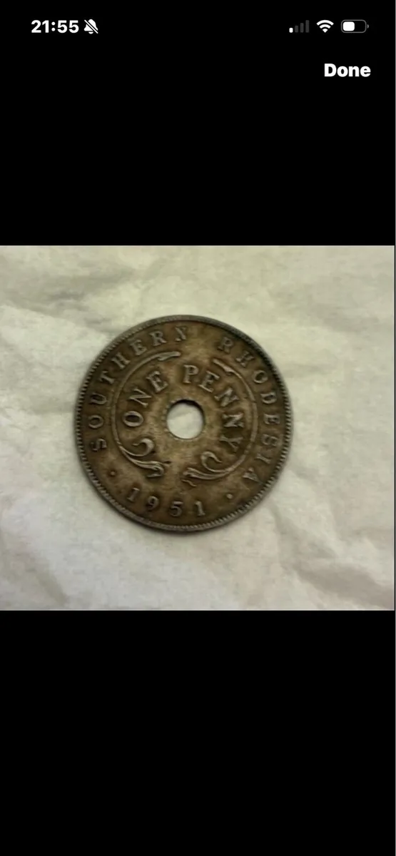 Vintage Southern Rhodesia One Penny - Image 1