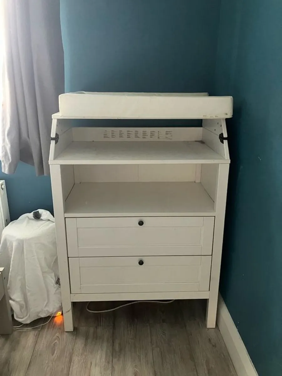 White baby changing table. - Image 2