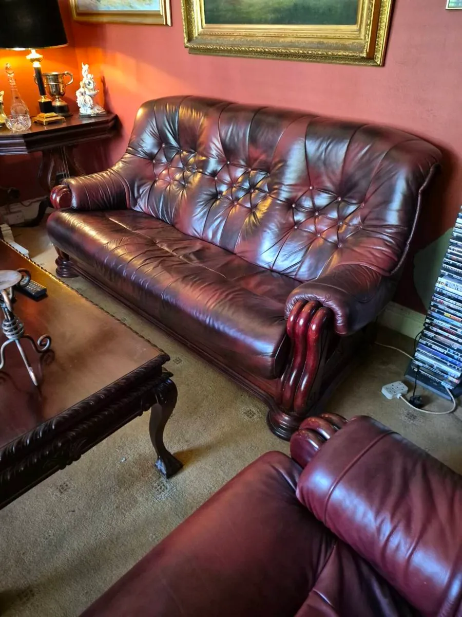 Three Piece Leather Suite  3+1+1 - Image 3