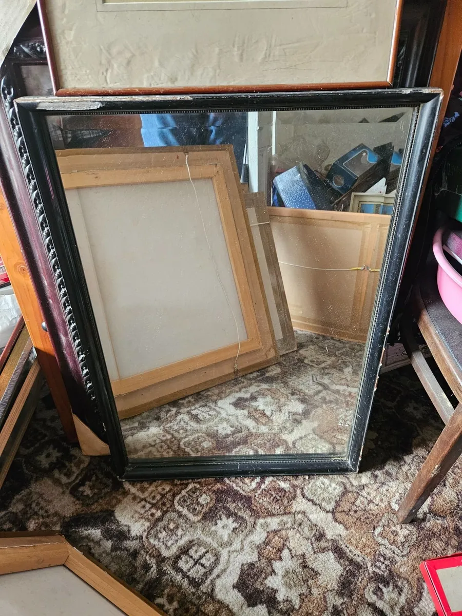 Vintage Bevelled Mirror - Image 1