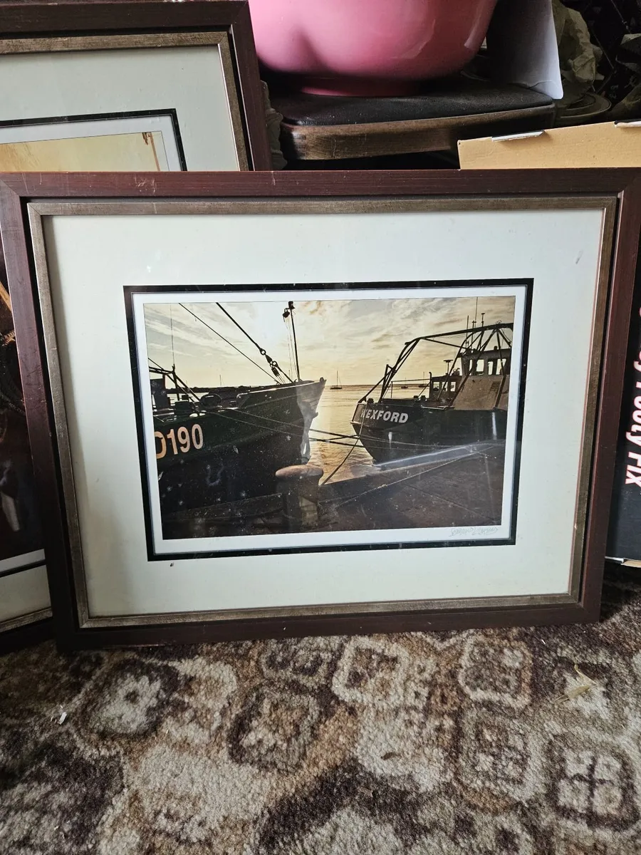 Picture Photograph Wexford Harbour Trawlers - Image 1