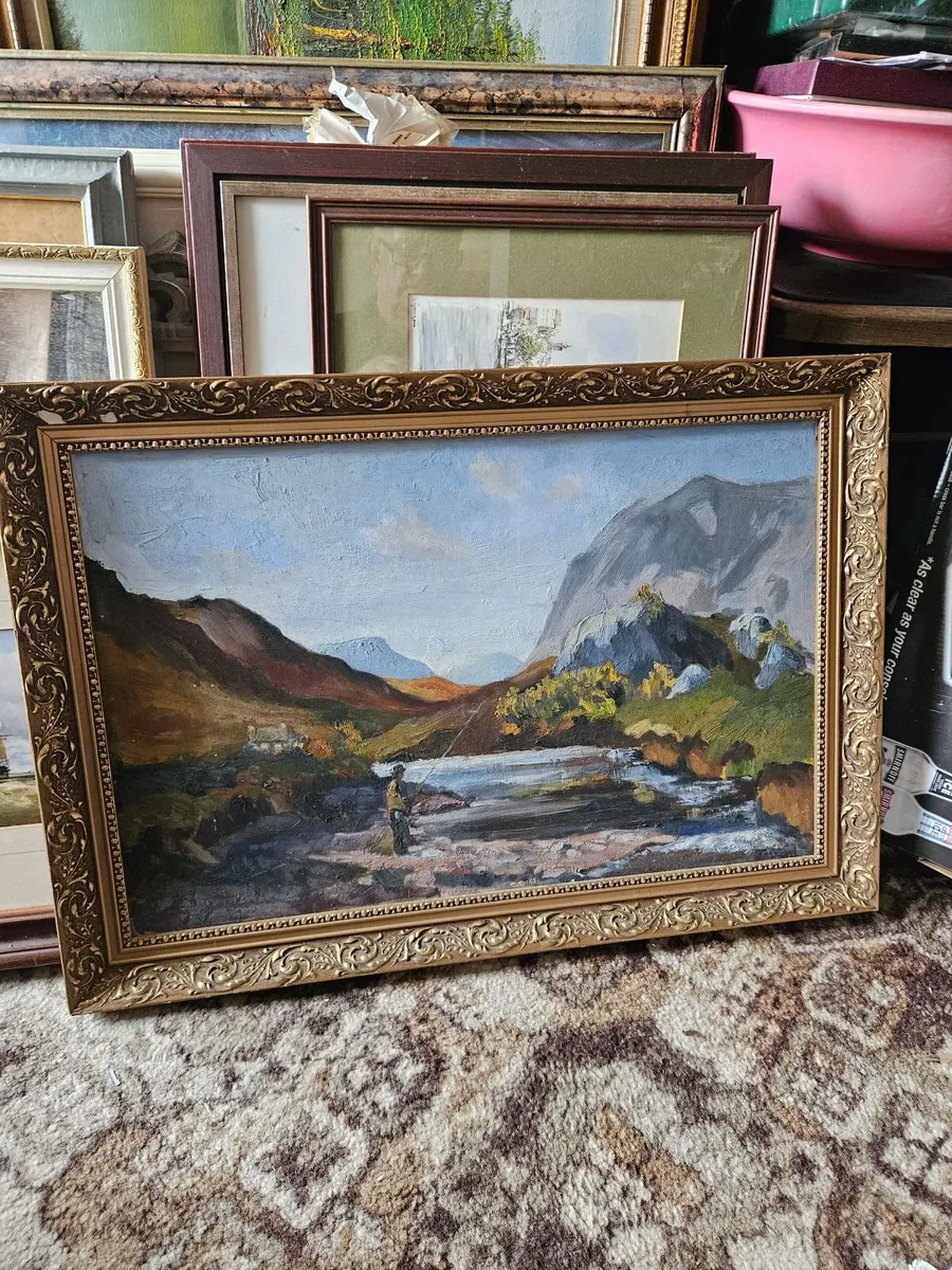 Vintage Picture Oil on Board - Image 1