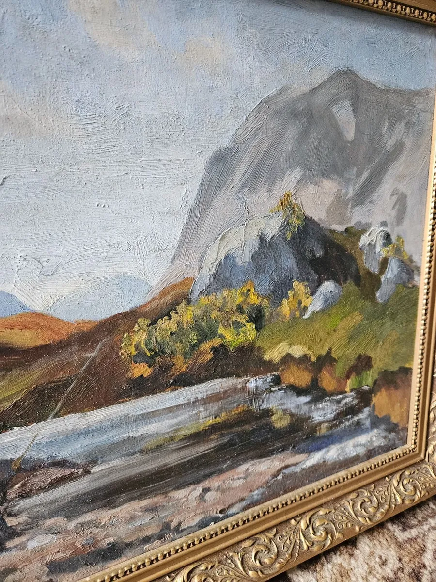 Vintage Picture Oil on Board - Image 3
