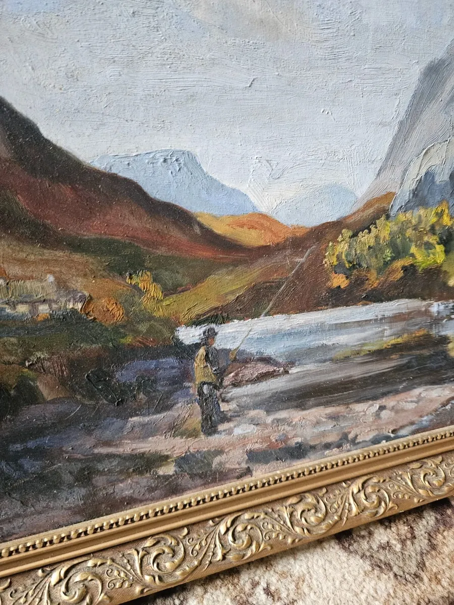 Vintage Picture Oil on Board - Image 4