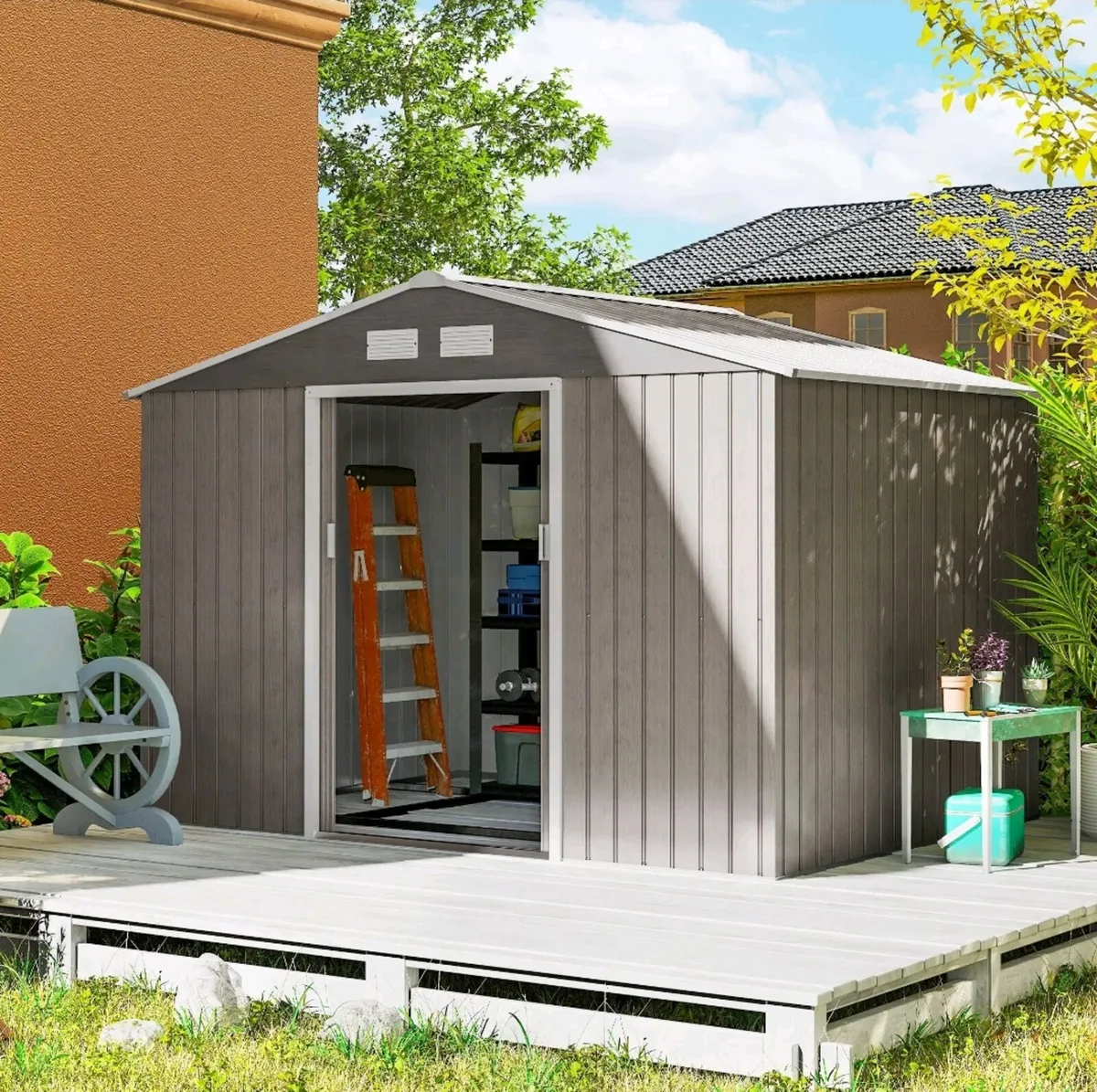 New 9 x 6ft Garden Metal Storage Shed.
Outdoor Sto - Image 3