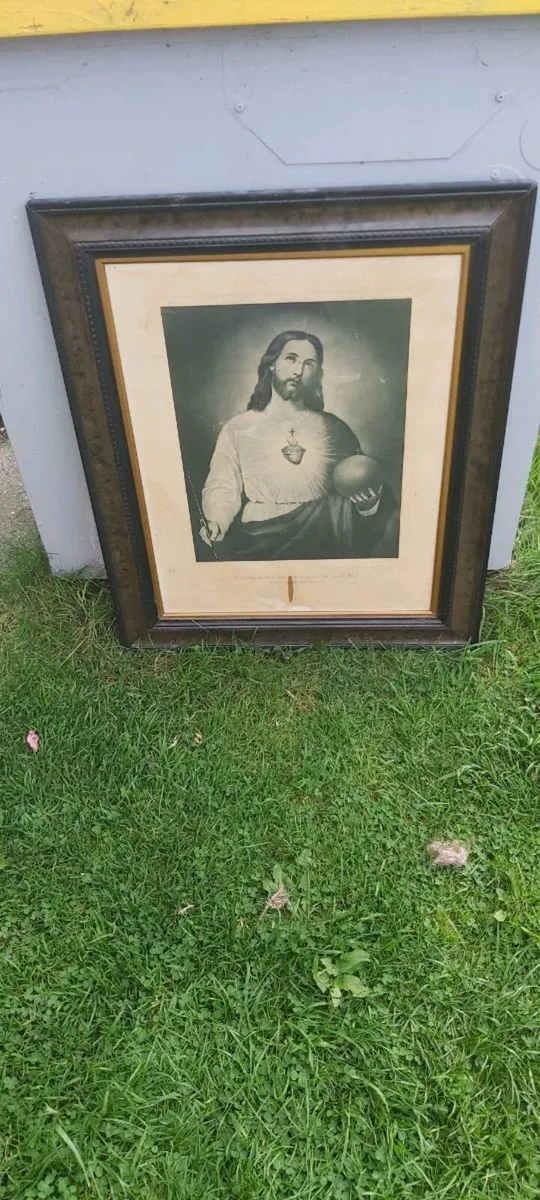 A Sacred Heart Framed Picture - Image 1