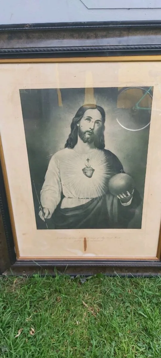 A Sacred Heart Framed Picture - Image 2