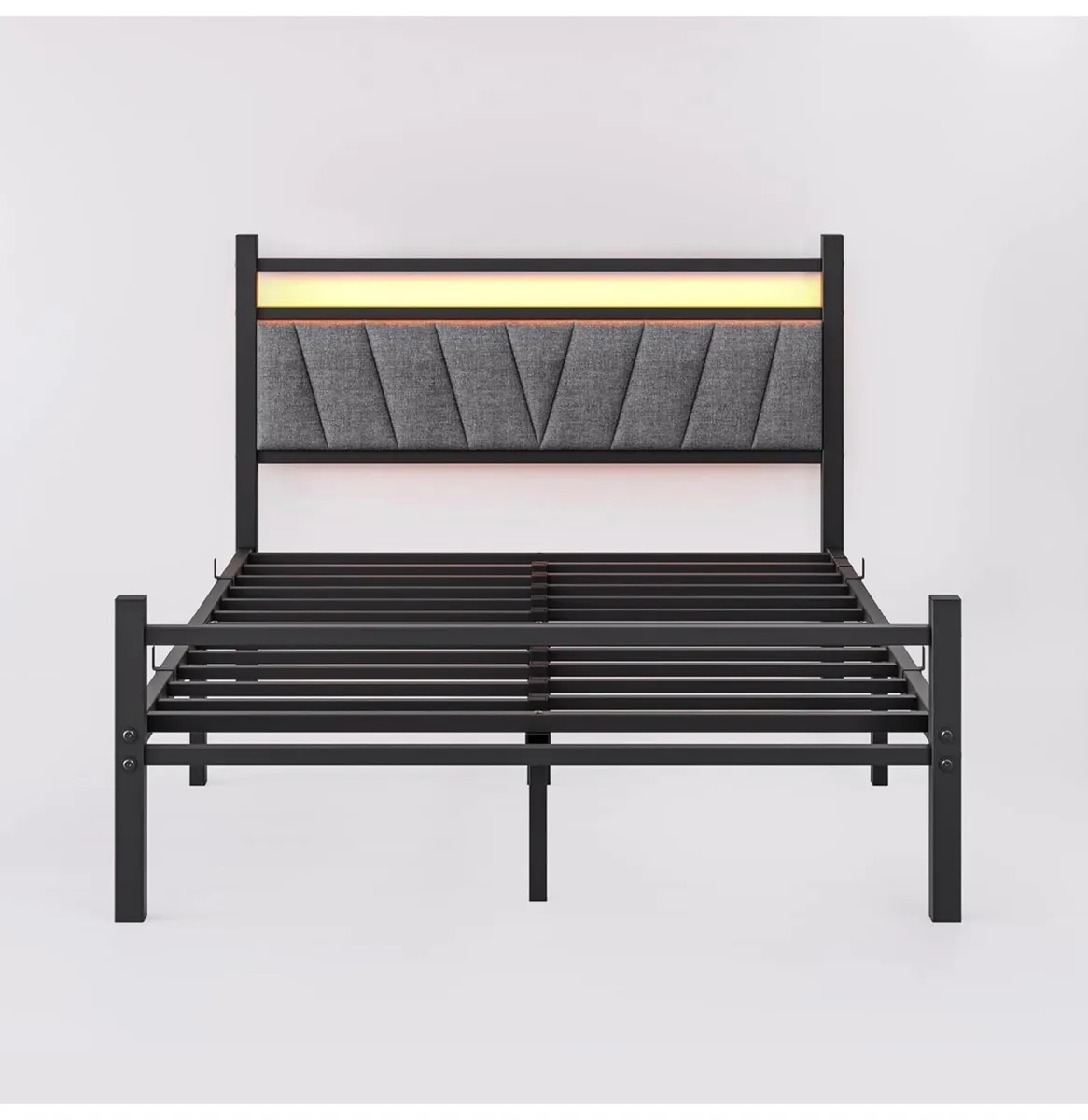 4FT6  Double Bed Frame with Storage Headboard - Image 2