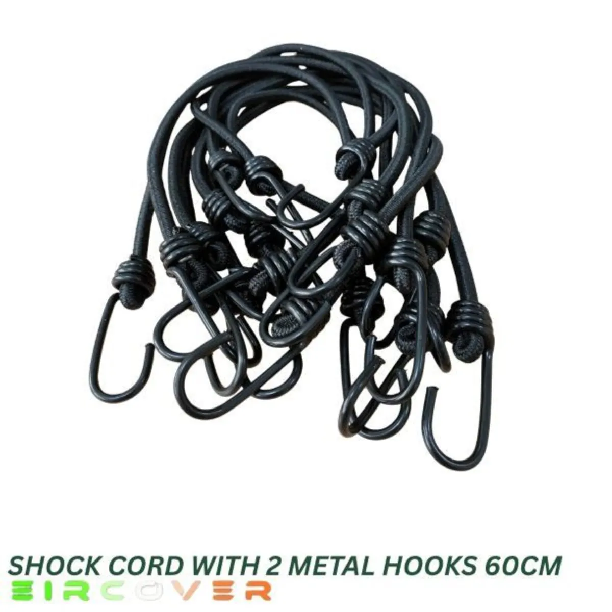 Shock Cord with 2 metal hooks 60cm - 10 Pack - Image 2