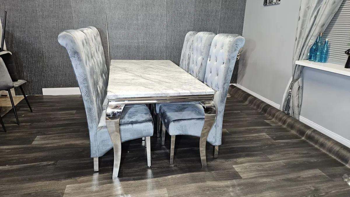 Dining Table Vienna - Stylish Marble Look Set - Image 4