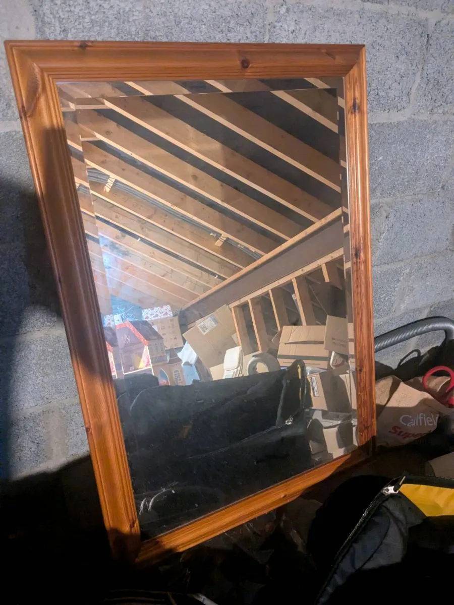 Wooden framed mirror