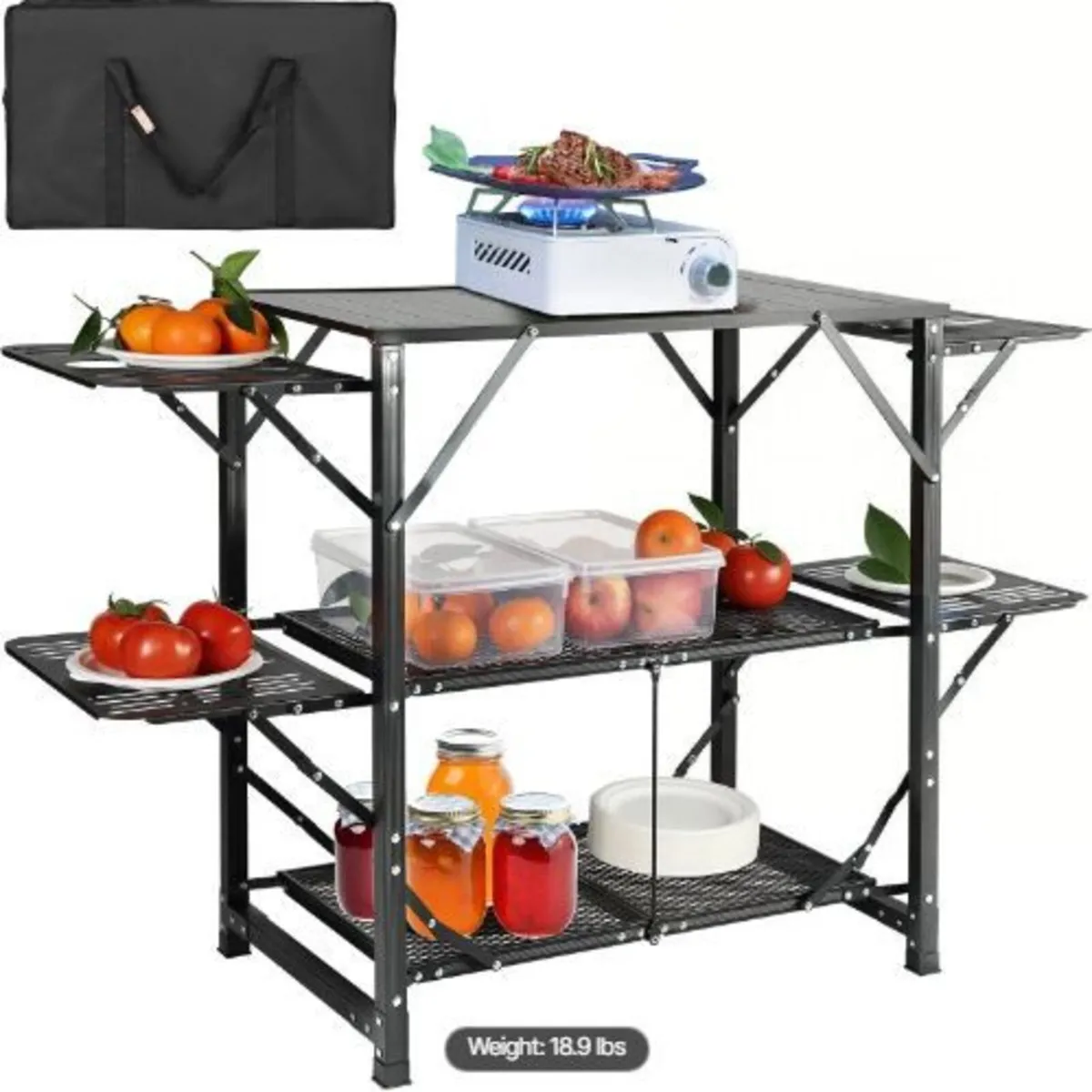 Camping Kitchen Table, One-piece Folding - Image 1