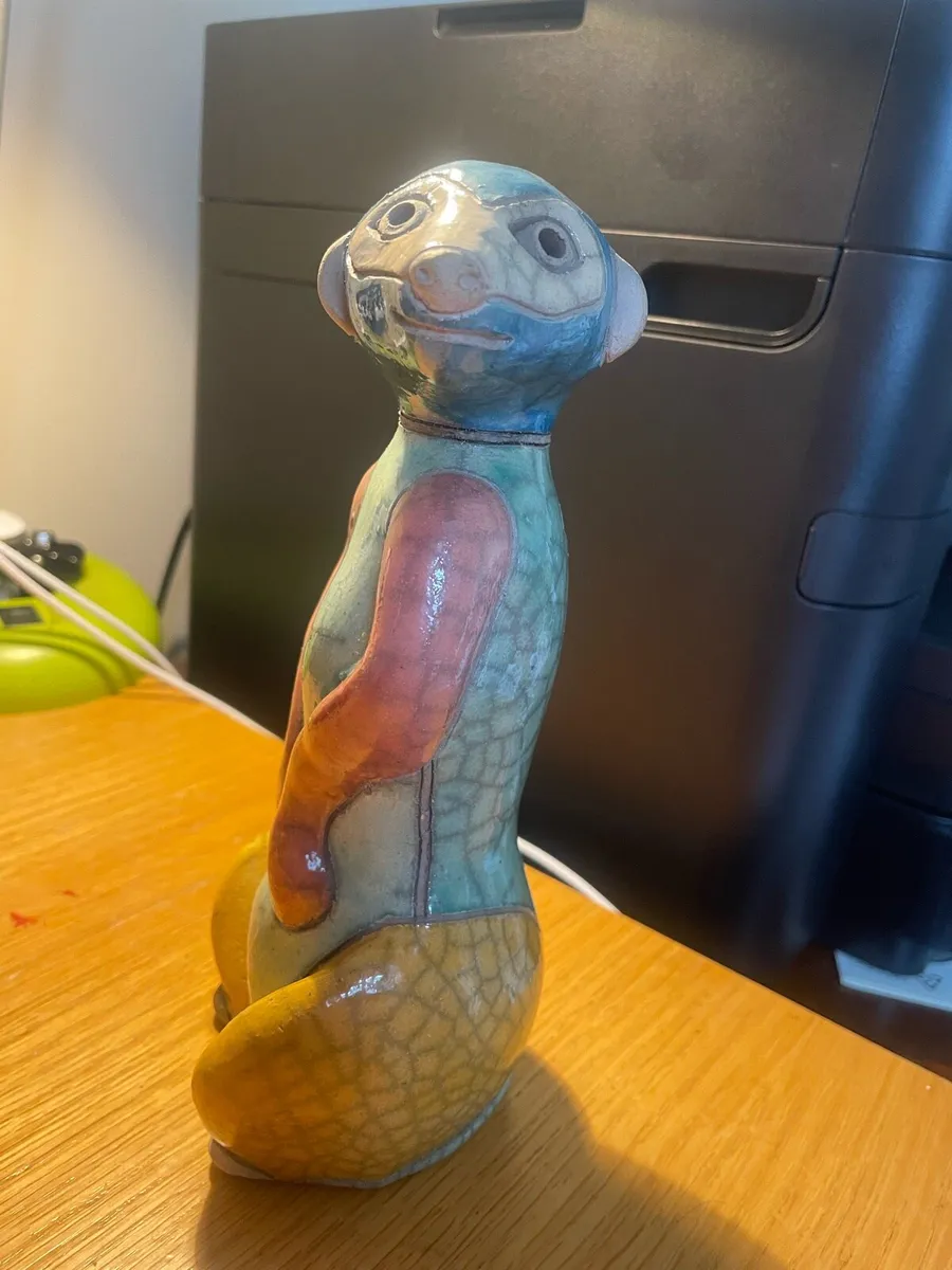 Raku Pottery Meerkat - Image 2