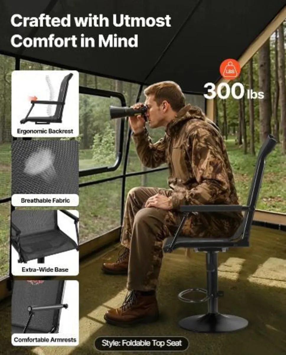 Hunting Chair, 360° Silent Swivel - Image 2
