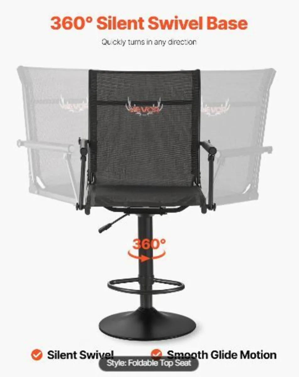 Hunting Chair, 360° Silent Swivel - Image 4