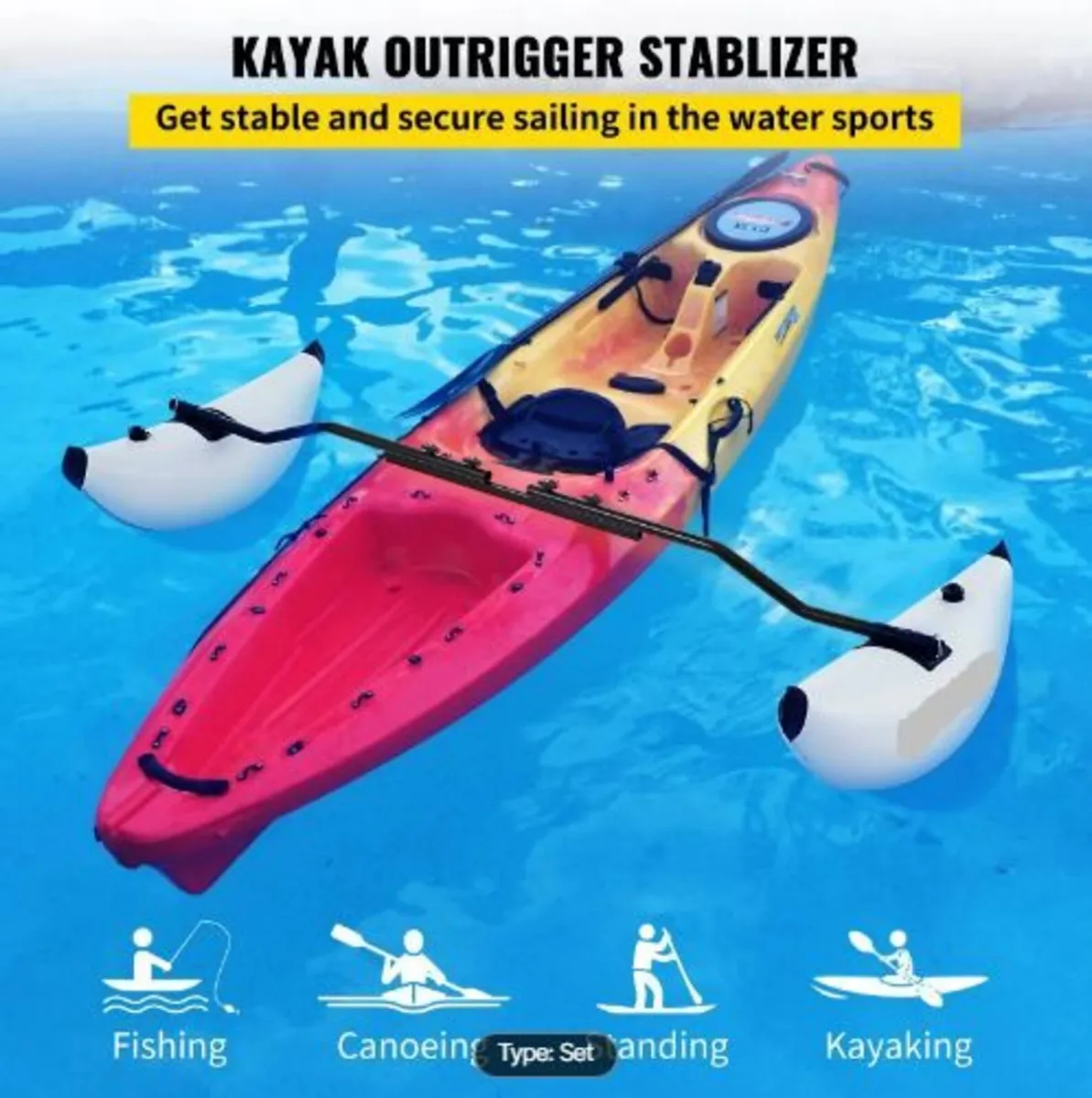 Kayak Outrigger Stabilizer, 2 PCS, PVC Inflatable - Image 2