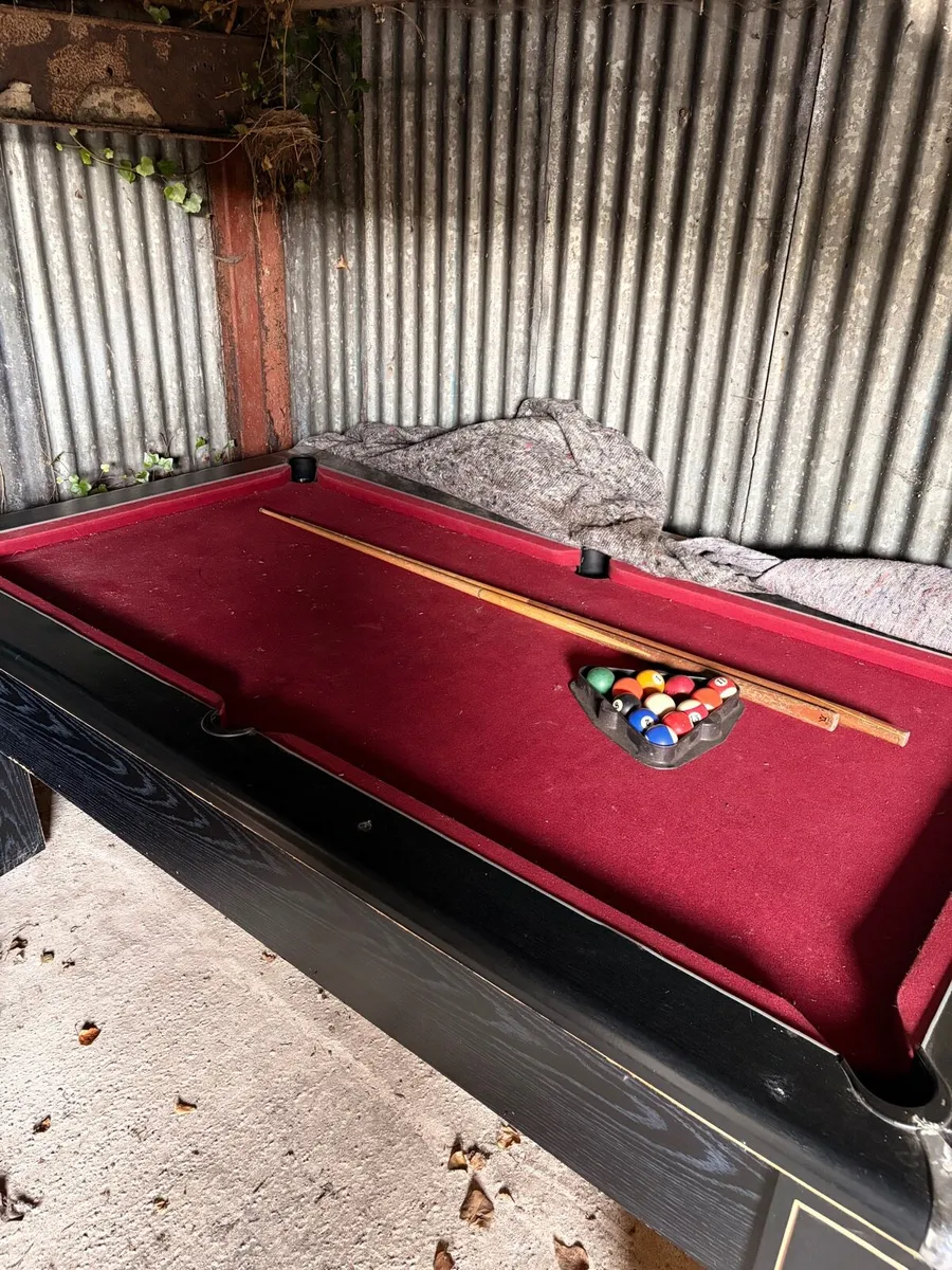 10ft Pool Table - Granite/Slate Top €250ono - Image 4