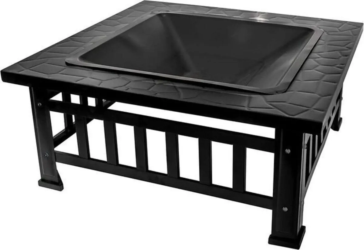 Outdoor Fire Bowl with Spark Guard & Grill Grate - Image 4
