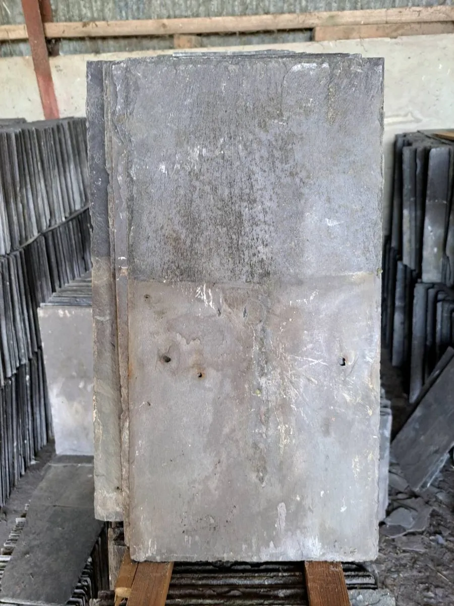 2500 qty 22x11 Reclaimed Bangor Blue Slates - Image 1