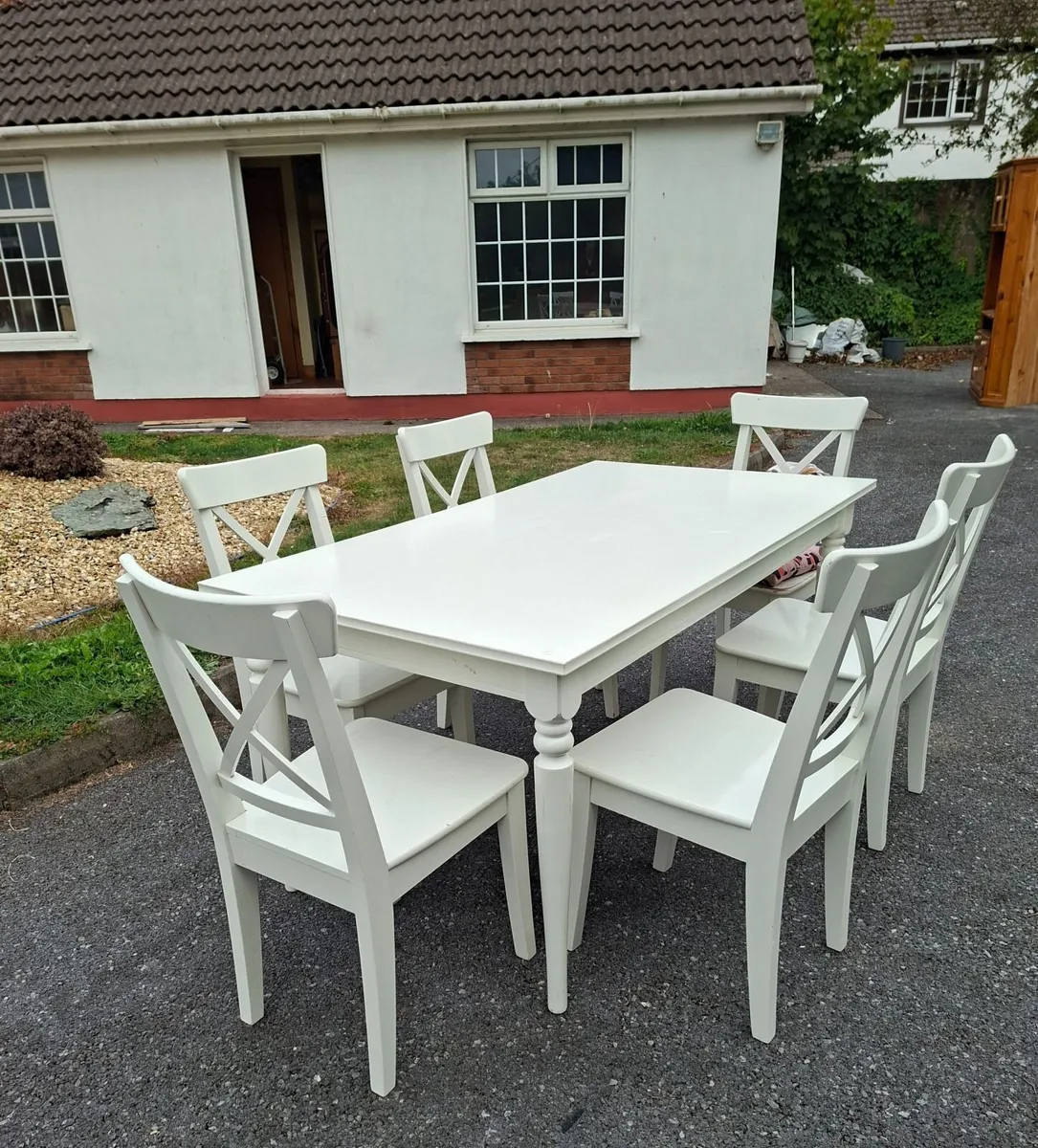 Table with 6 Solid Chairs  €250 - Image 2