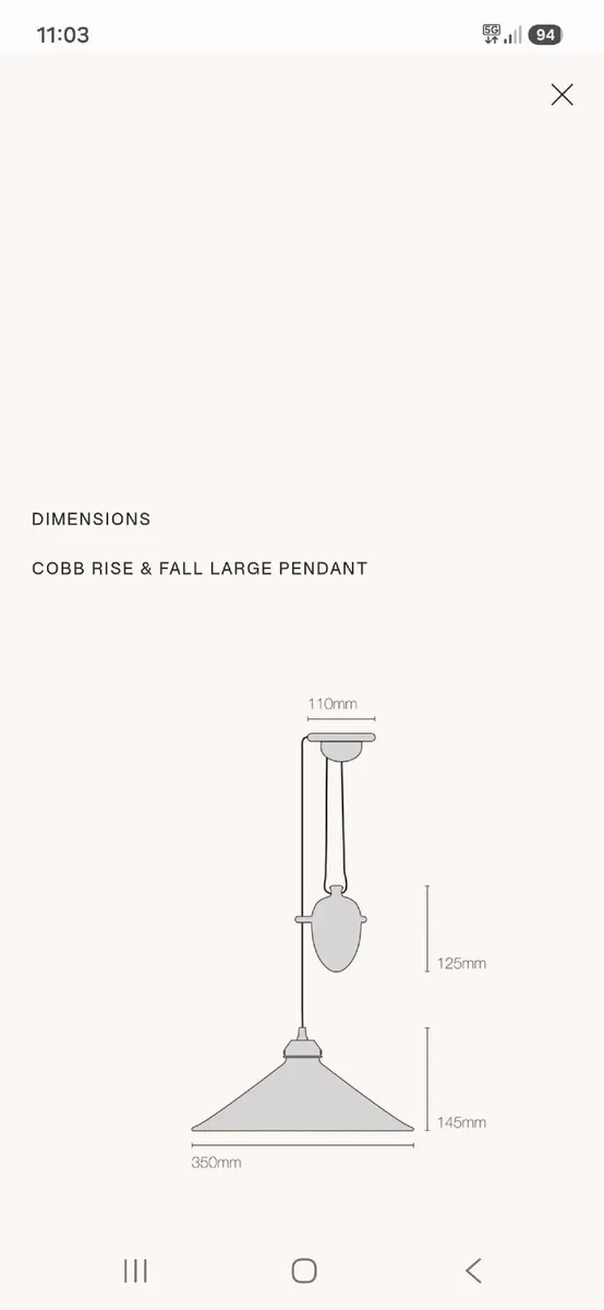 Rise and fall pendant lamp - Image 2