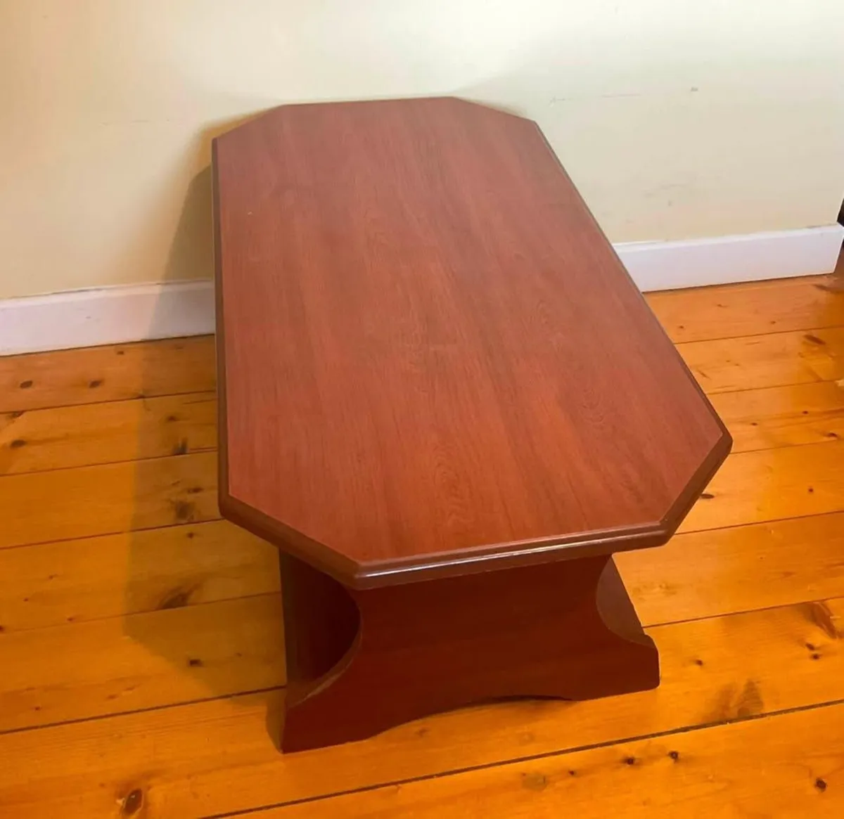 Elegant Dark Wood Coffee Table – Storage Shelf - Image 3